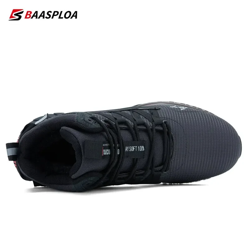 Baasploa New Men Winter Cotton Shoes Plush Warm Walking Shoes for Men Comfort Anti Splash Water Sneakers Male Non-slip Outdoor