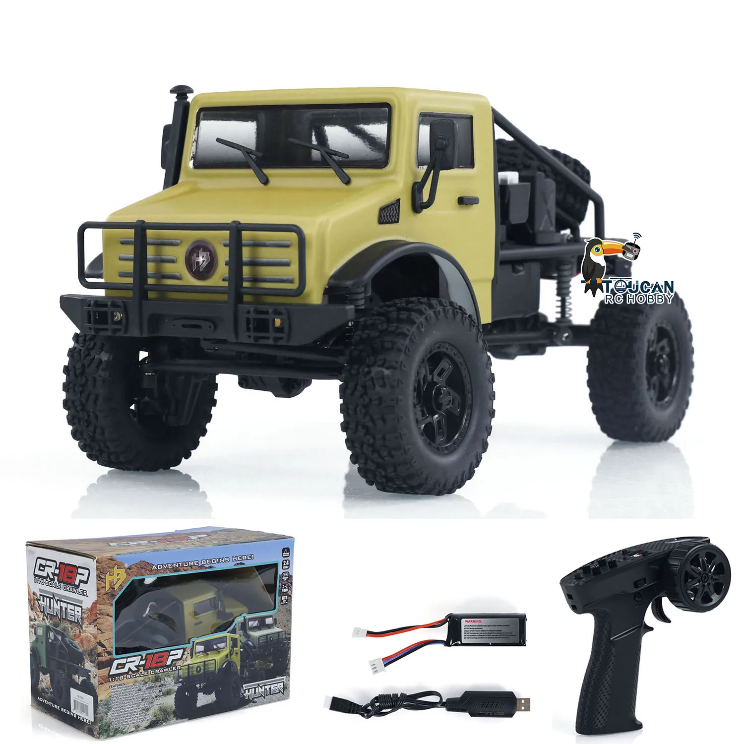 RTR 4x4 1/18 Scale RC Rock Crawler รถ 4WD Hobby Plus CR18P วิทยุควบคุมมอเตอร์ Off-road รุ่นรถตัวรับสัญญาณของเล่น