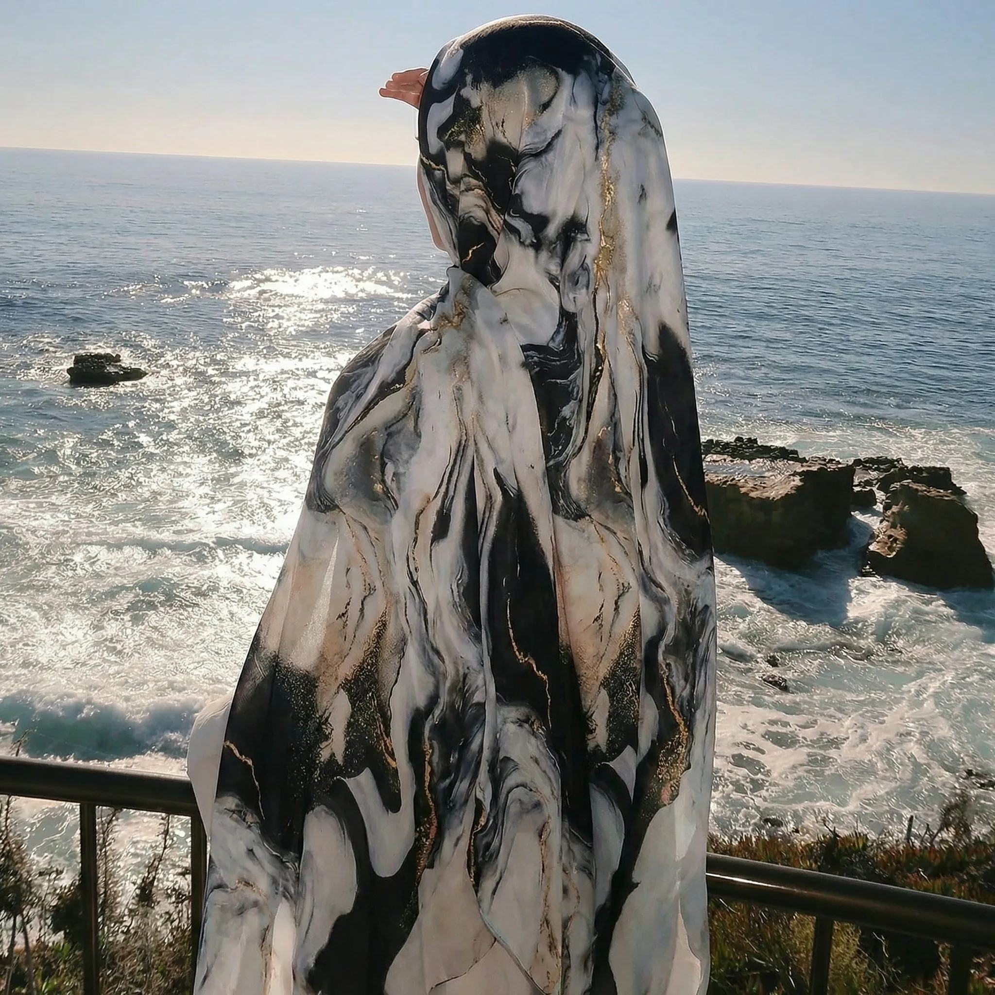 

2026 Watercolor Print Hijabs for Women Muslim Wrap and Shawls Summer Modal Bandana Beach Sun Protection Foulard Headscarf