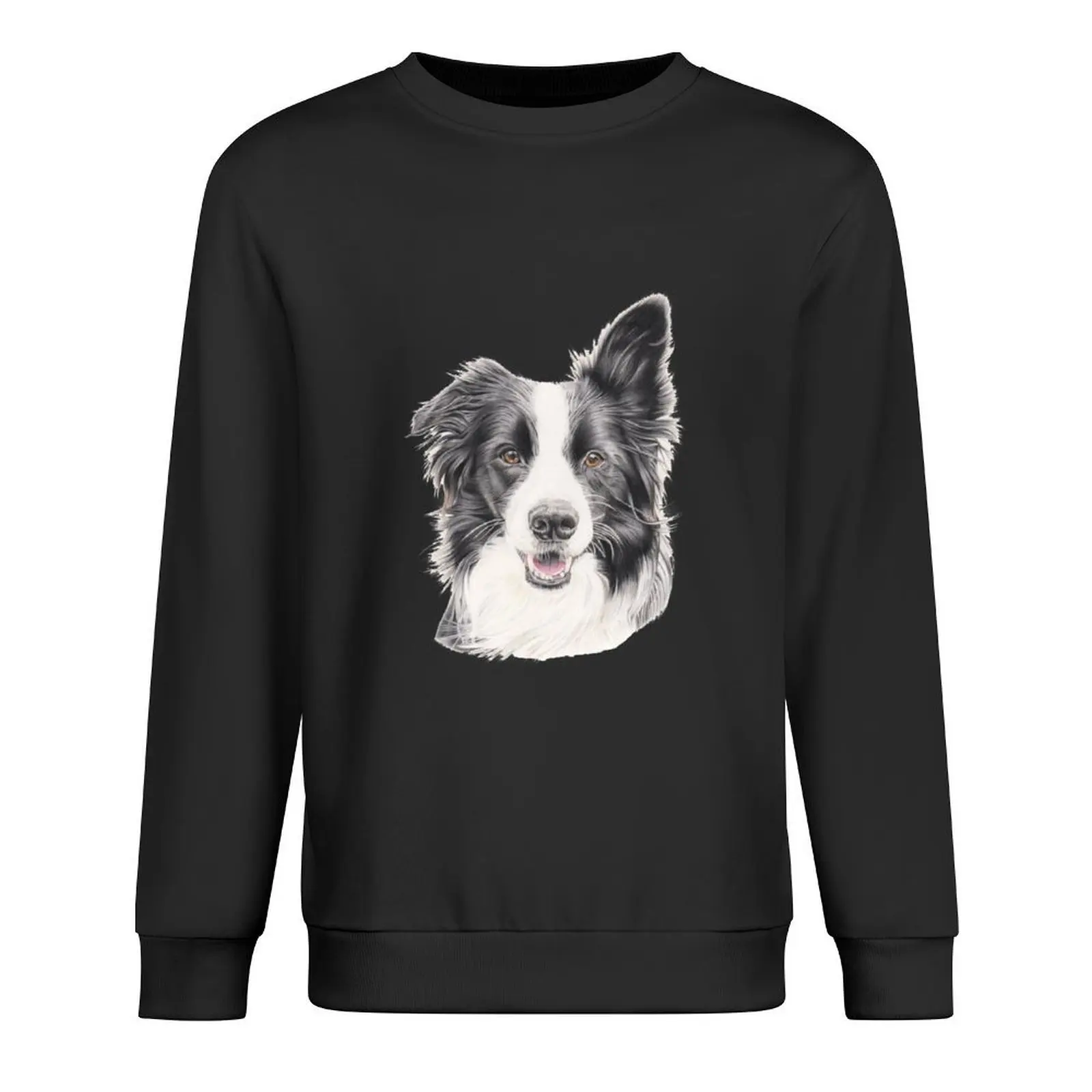 

Basil - Border Collie Pullover korean style clothes fashion men autumn clothes graphic t shirts men autumn sweatshirt