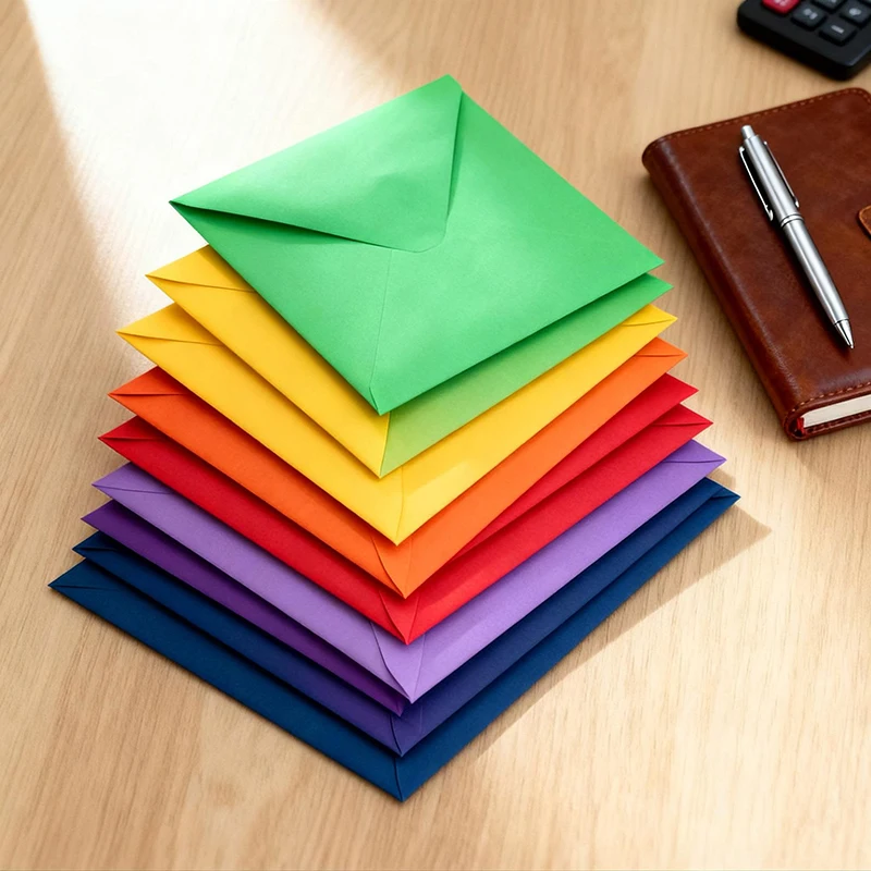 

50 шт. квадратный красочный конверт для свадьбы, высококачественный 120 г крафт-бумага, приглашение, сумка для хранения канцелярских принадлежностей для малого бизнеса