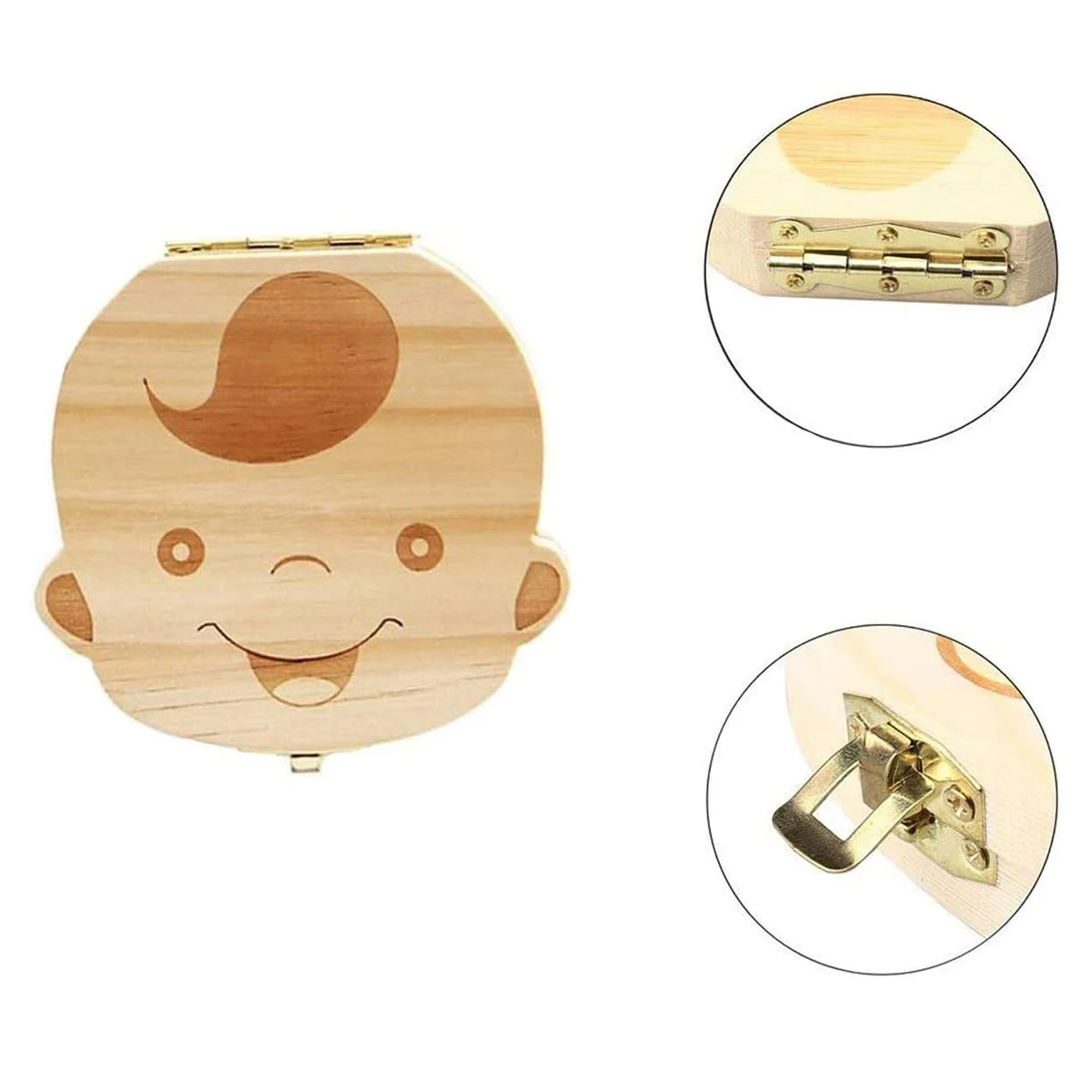 Baby Tooth Boxes for Girls and Boys Souvenirs, Wooden Tooth Storage and Preservation Boxes for Children Who Have Lost Teeth, New