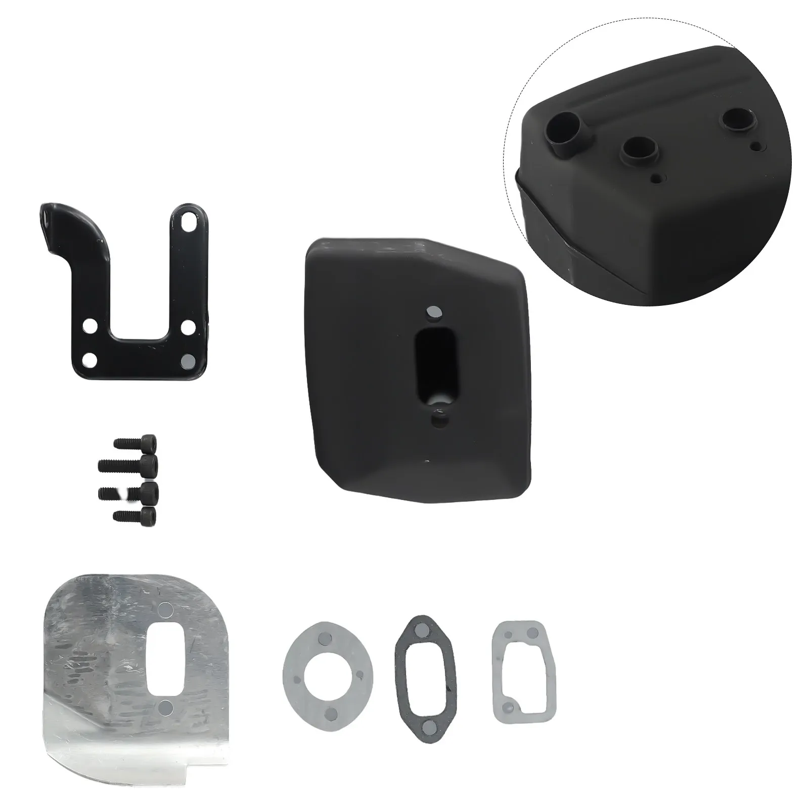 Exhaust System Upgrade Muffler Deflector Kit Compatible with Numerous For Ported Chainsaw Variants Including \\\'72\\\'