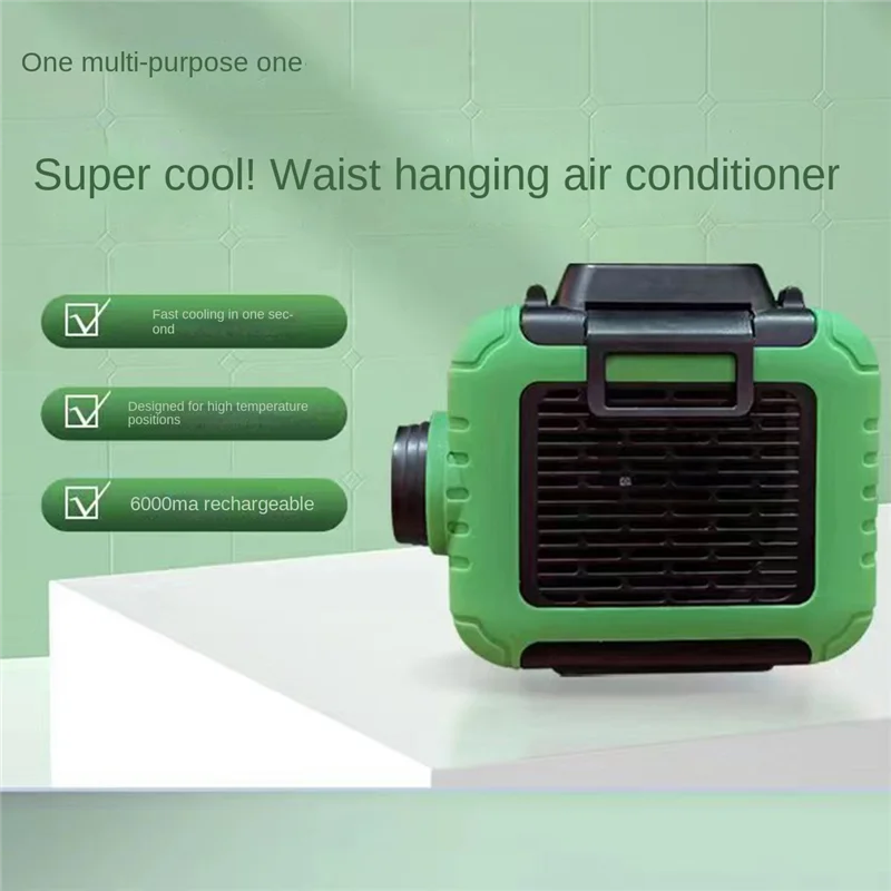 Hanging Neck Waist Fan Multi-Functional USB Mini Portable Rechargeable Fan Outdoor Electric Fan With Light-AB52