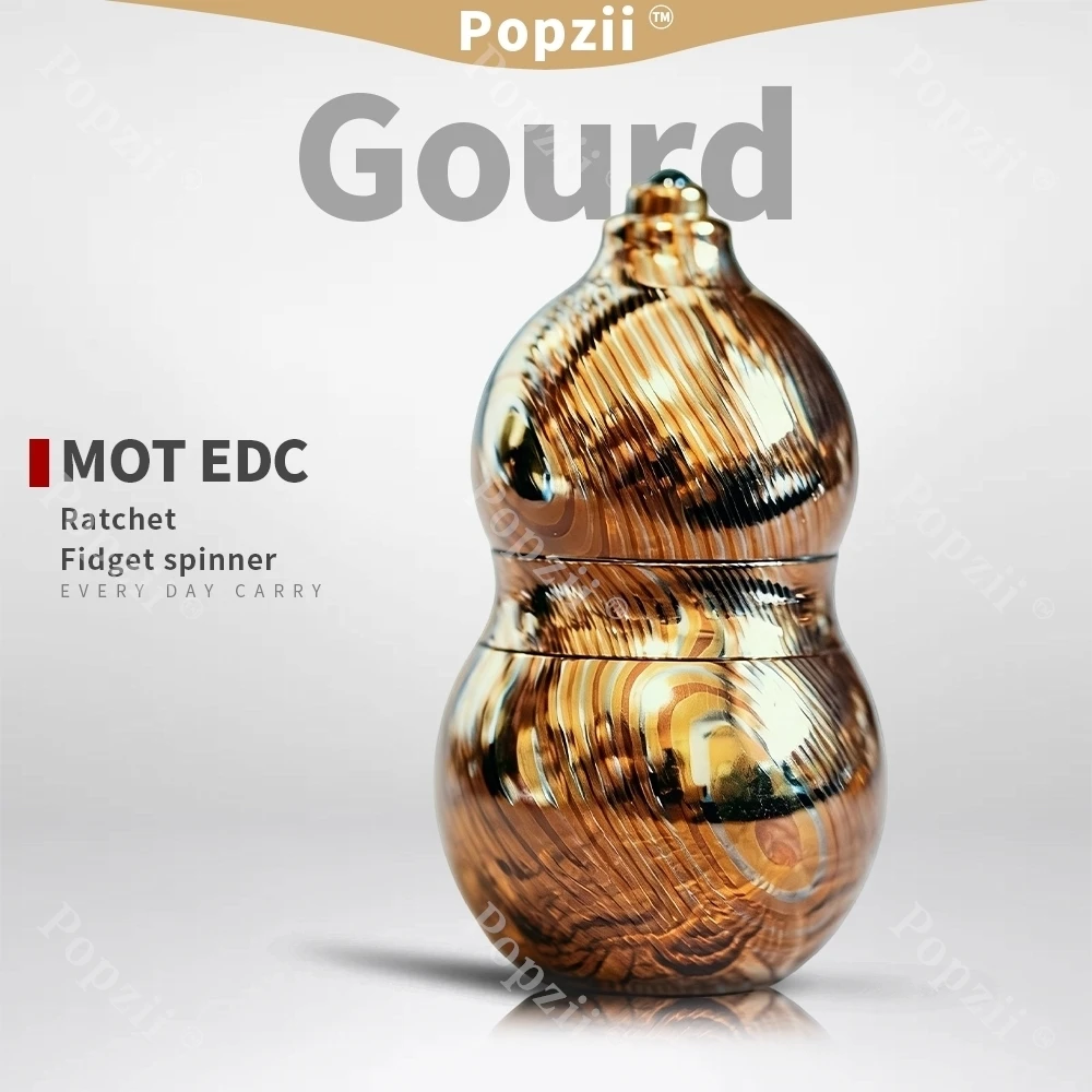 

Металлический гироскоп-спиннер MOT EDC Mokume Gourd для взрослых: многофункциональная игрушка для снятия стресса