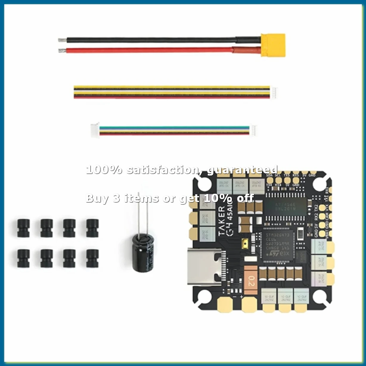 ●TAKER G4 45A AIO Baro OSD G473 Flight Controller BLHELIS 45A ESC FET Directly 2-6S for FPV Freestyle Cinewhoop