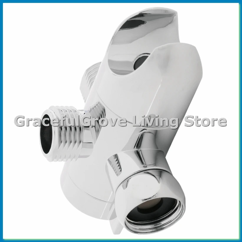 

Тройной дивертер для душа с держателем для ручного душа, краном, верхним душевым кронштейном, Т-образным разветвителем и адаптером-штангой - A10G