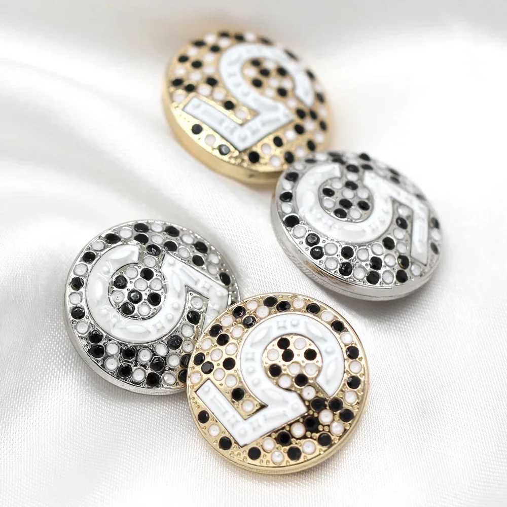 HENGC 18/20mm Elegant Women Coat Gold Metal Buttons For Clothing Luxury Suit Cardigan Dress NO 5 Decoration Sewing Accessories