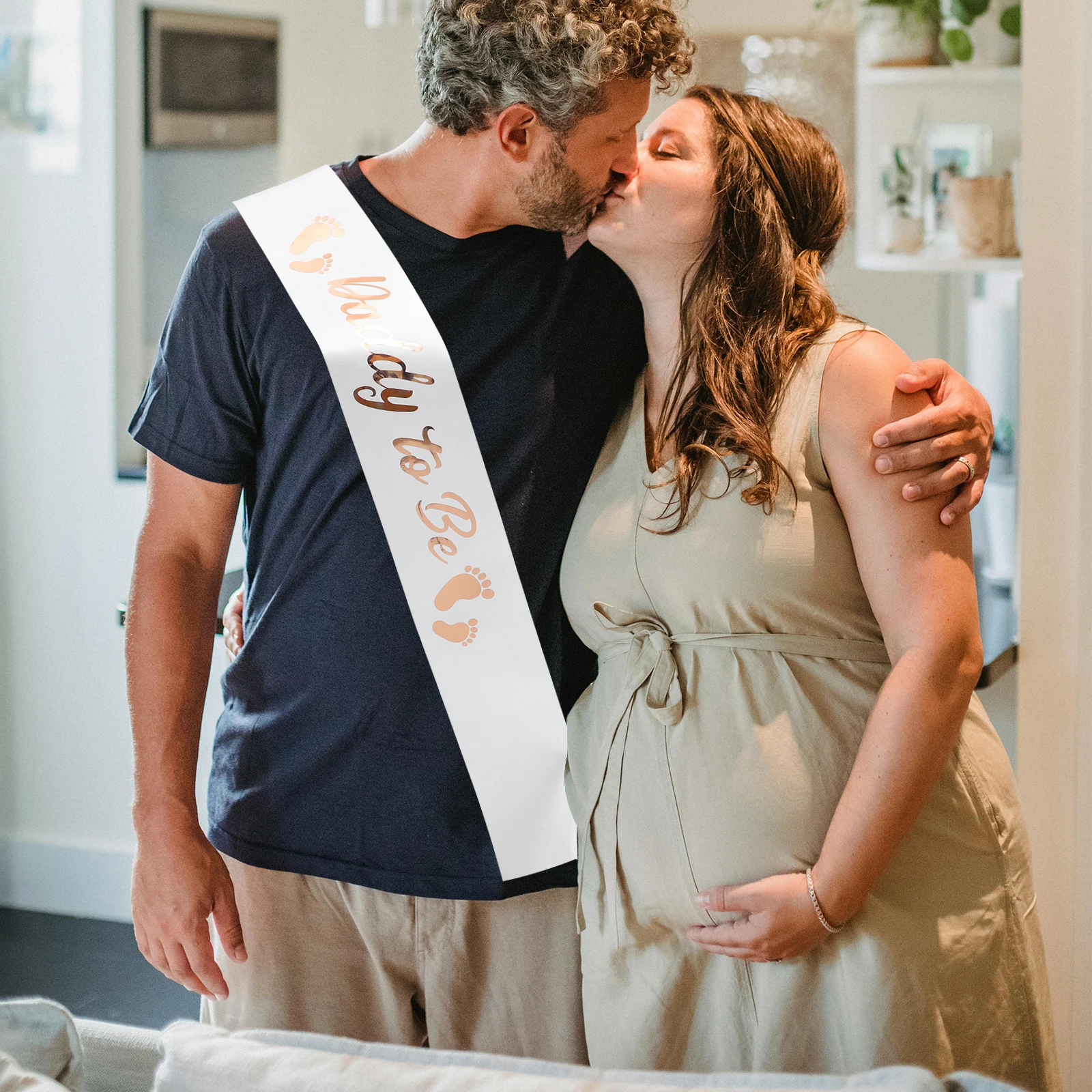 

Dad to Be Sash Party Decorative Props Baby Shower Decoration Hot Paper Daddy Fabric Celebratory B for Bridal Events