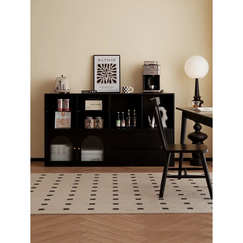 wood dining side cabinet with Drawer capaciousness locker for Living room Bedroom multi-functional Household storage cabinet