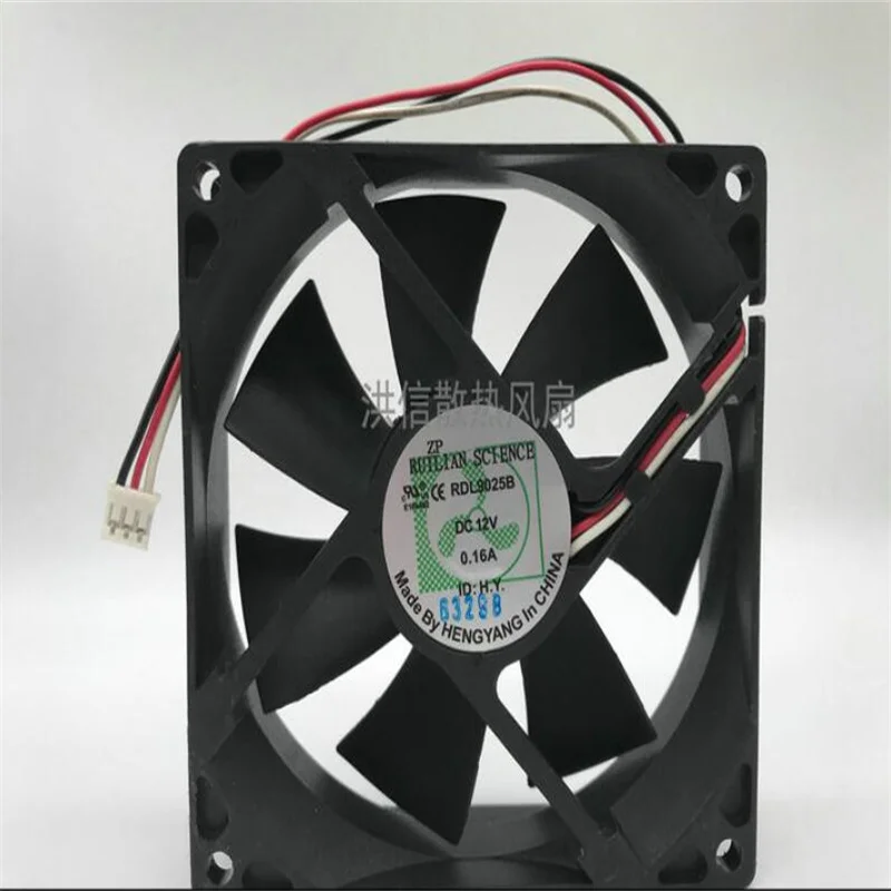 Wholesale: RDL9025B 12V 0.16A 90*25MM 3-wire silent axial cooling fan