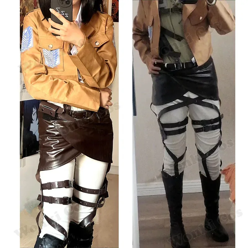 

25COSMikasa Ackerman Cosplay Costume Eren Jaeger Levi Rivaille Shingeki No Cosplay Kyojin Cape Full Set for Men Women Outfits