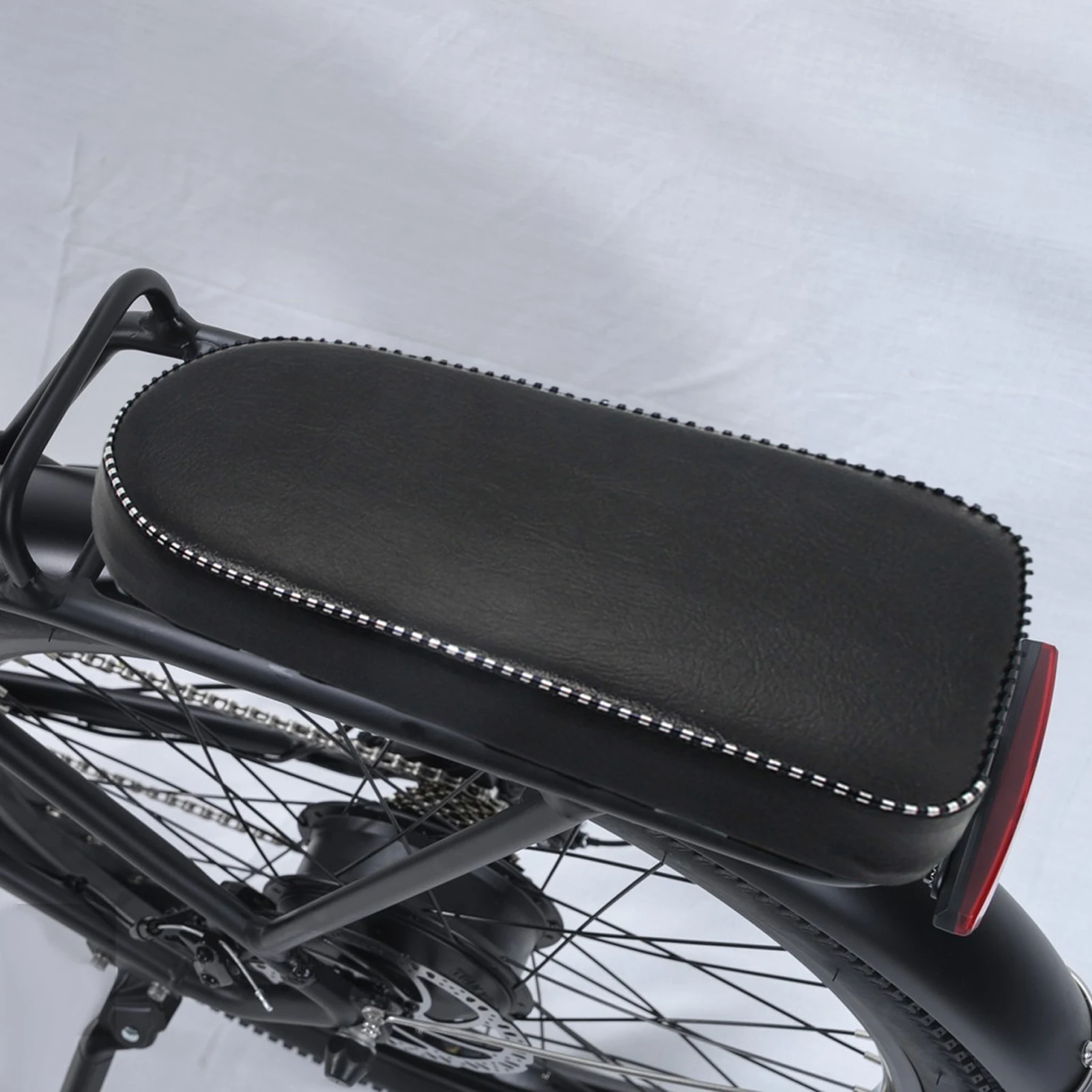 Bicycle Seat Cushion Bike Back Seat with Backrest Thick Pad Comfort Cushion Easy to Install for Travel Riding Mountain Road Bike