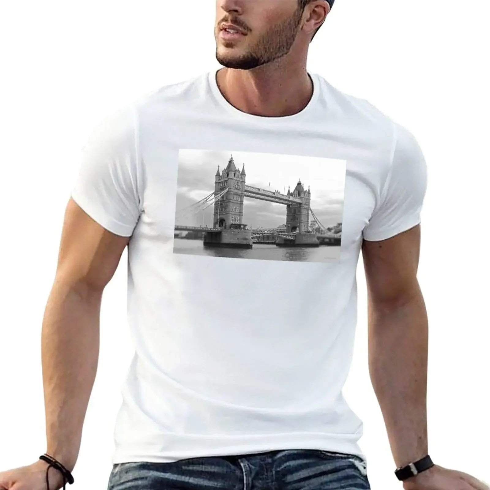 London Tower Bridge T-Shirt boys animal print cute tops men clothing