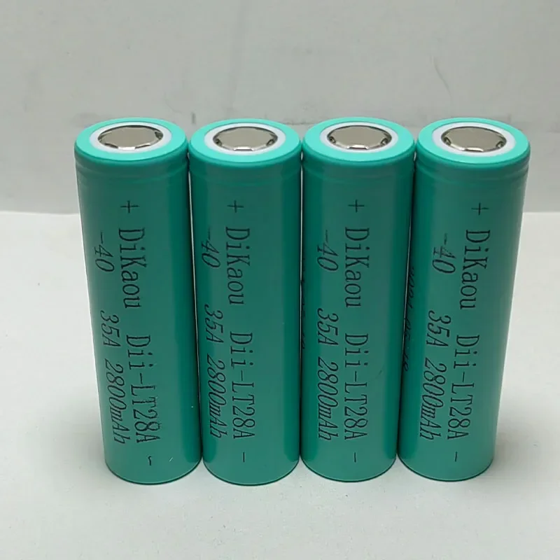 3.7V 18650 2800mAh Battery 35A High Power Discharge-40° Low Temperature Resistant Battery Suitable for Flashlight DIY