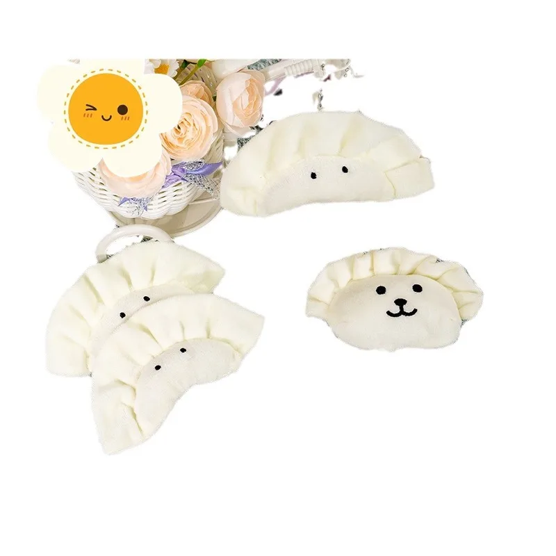 Cartoon Squishy Plush Dumpling Funny Soft Stuffed Plush Toys Mini Bag Charm Keyring Cute Accessory for Keys and Backpacks