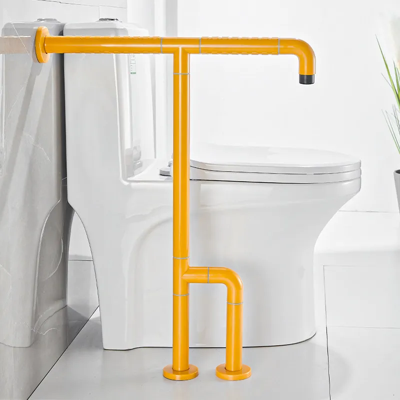 

Stainless Steel Safety Handrails with Leg for Elderly People Toilet Safety Rail Support Anti-Slip Handicap Grab Bar for Bathroom