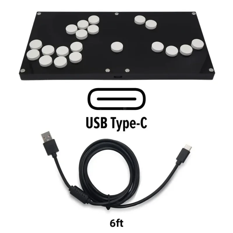 FIGHTBOX R1-B Hitbox Style ALL Button Arcade Game Console FIGHTBOX Fit Stick Controller with Cable for PC/Switch/GameCube