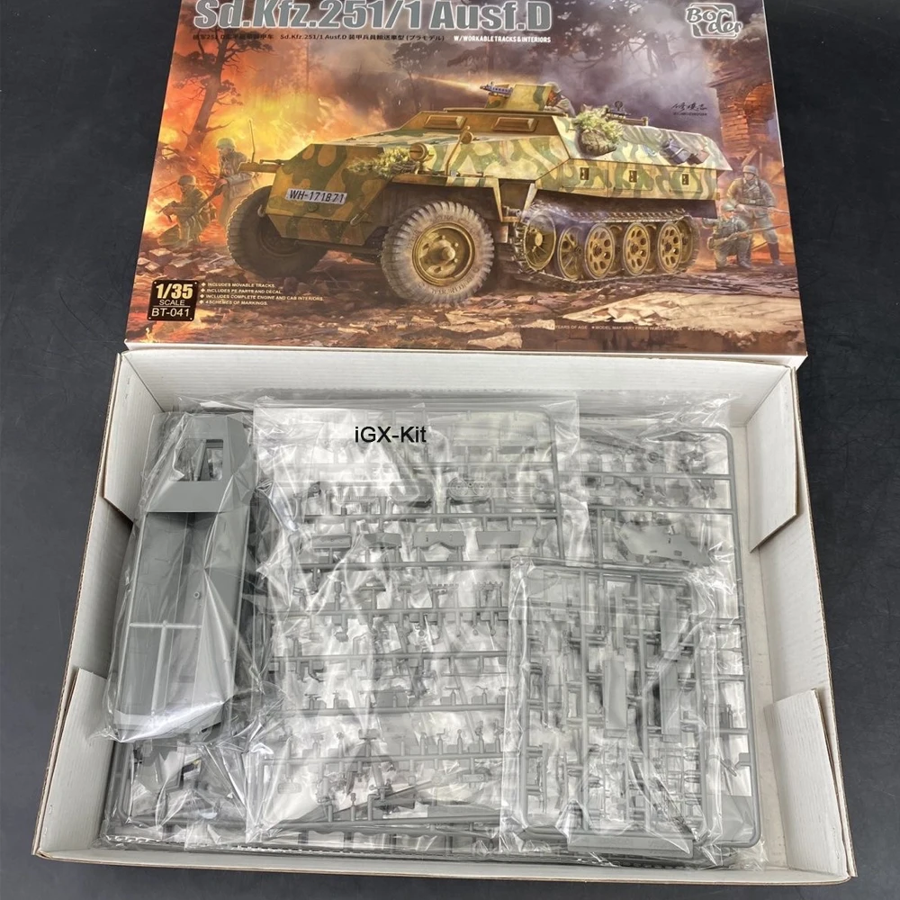 ボーダー-bt-041-1-35スケール-sd-kfz-251-1-ausf-d-戦車型半装軌装甲車-プラスチック製組み立てモデルキット