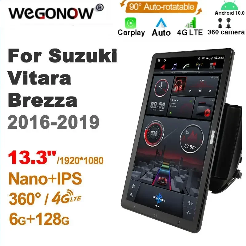 13.3 Inch Ownice 1Din Android10.0 Car Radio 360 for Suzuki Vitara Brezza 2016-2019 GPS Auto Audio Player SPDIF 4G LTE NO DVD