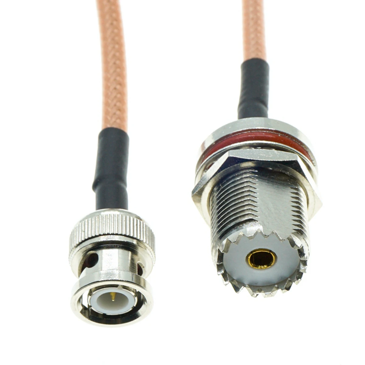 

RG400 Cable BNC Male to UHF Female SO239 Bulkhead Lot RF Coax Pigtail Jumper 50ohm Double Shield