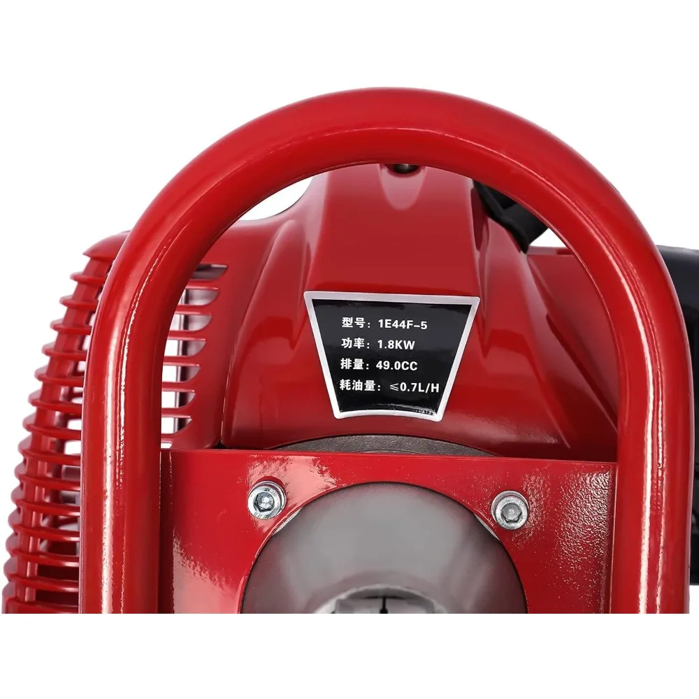 جزازة العشب ذات الدفع اليدوي بالبنزين ثنائي الأشواط 49cc، 3 في 1 6500-7000 دورة في الدقيقة ماكينة تشذيب العشب وقطاعة الفرشاة مع تبريد الهواء