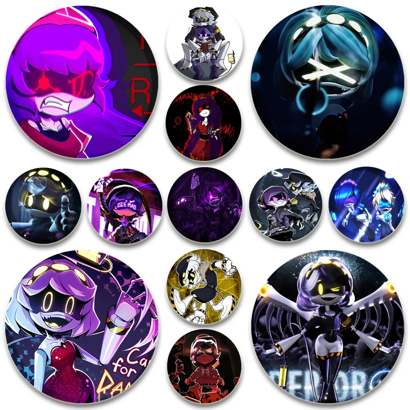 32/44/58mm Anime Button Pins Murder Drones Game Badge Round Creative Brooches for Backpack Jewelry Accessories Gifts