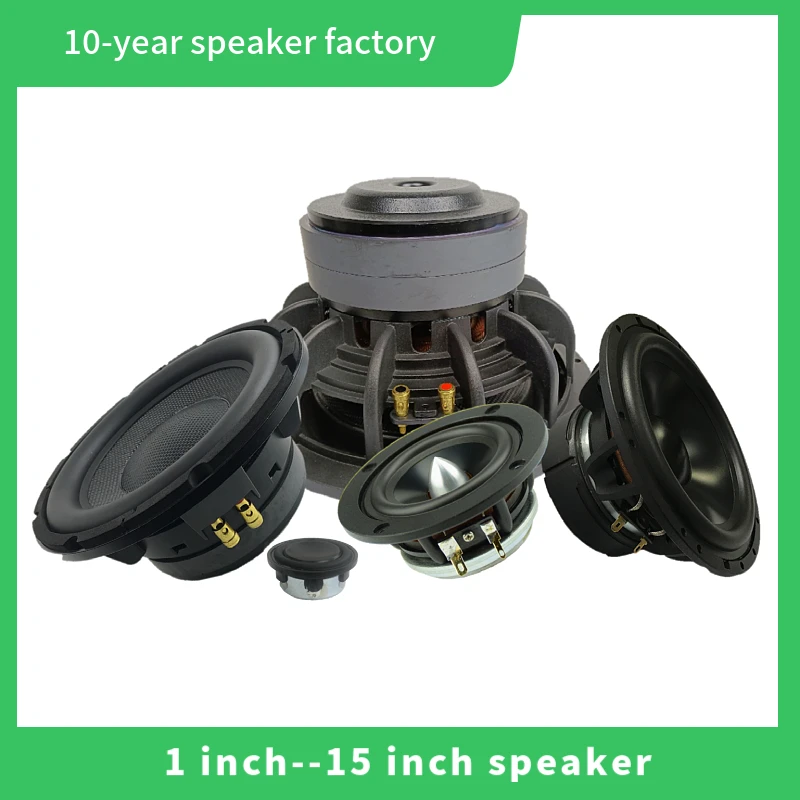 8Inch Full Range 100mm-Ferrite Mag. Mid 4Ω/8Ω Speaker RMS power 40W For Car/Home etc. Iron frame Carbon fibre cone+Cloth edge