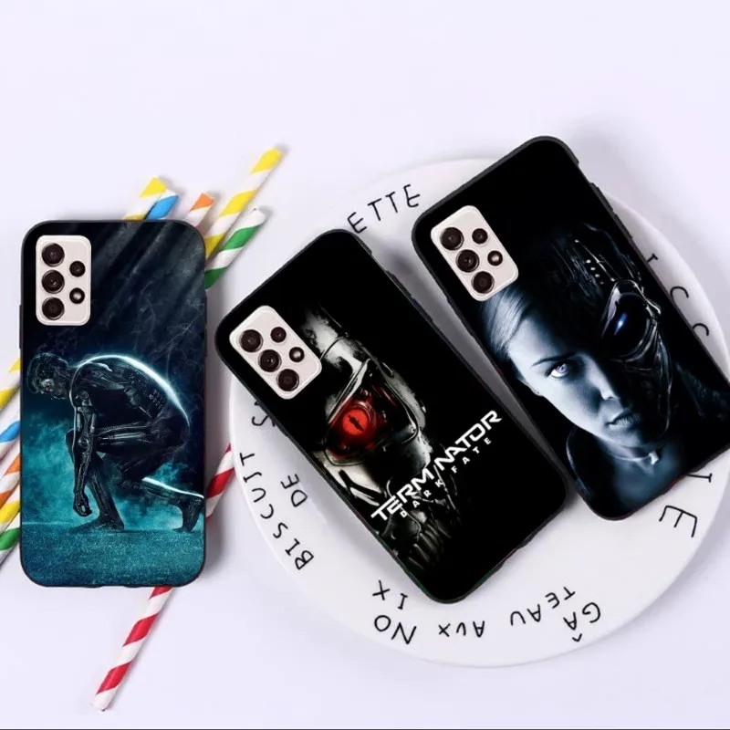 Terminator Fighter Smart Phone Case for Samsung A91 A81 A73 A72 A71 A30S A20 A12 A13 A52 A53 4G 5G Black Soft Phone Cover Funda