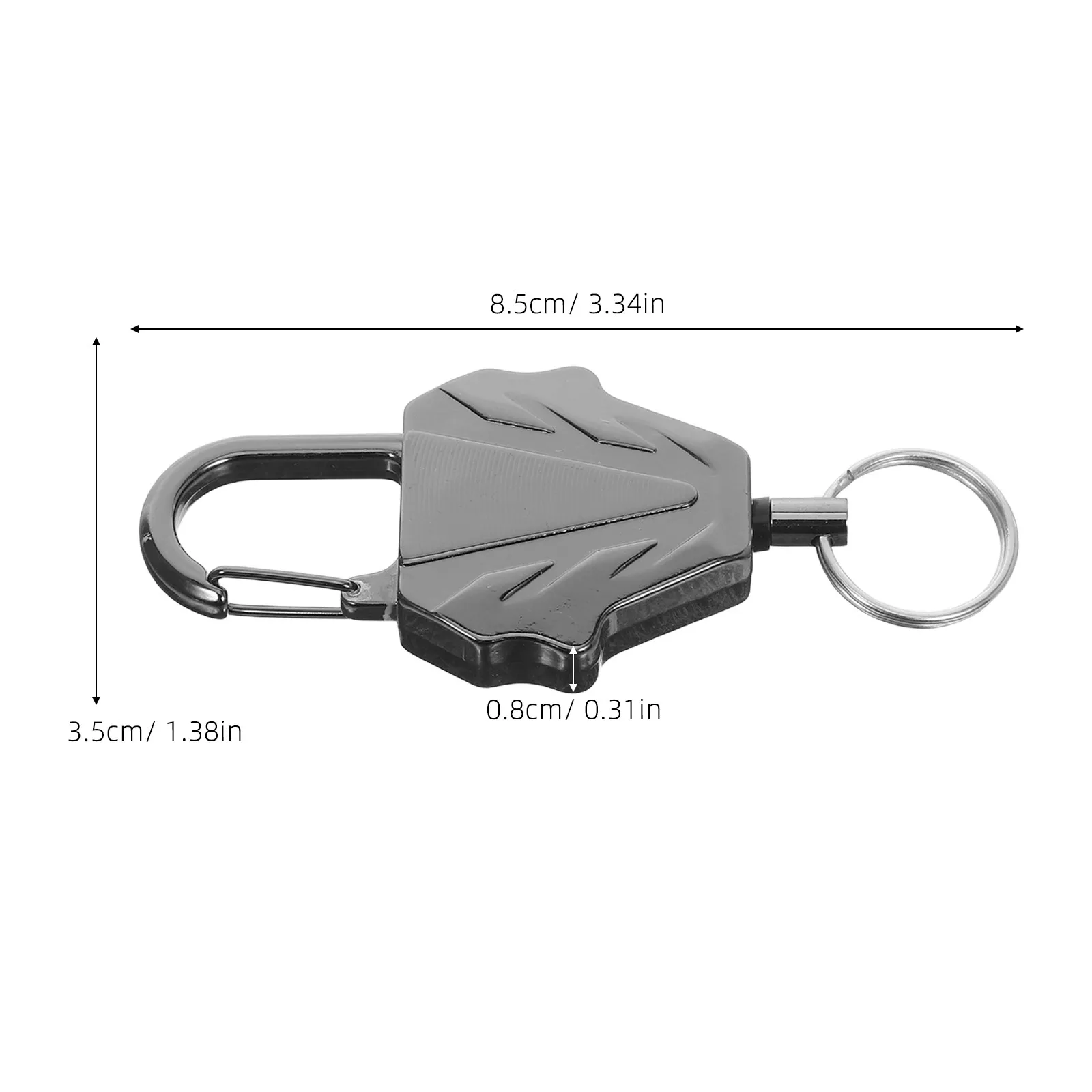 2Pcs Outdoor Climbing Retractable Badge Holder Keychain Steel Cable Carabiner Clip Heavy Duty Extendable Key Reel for Hiking