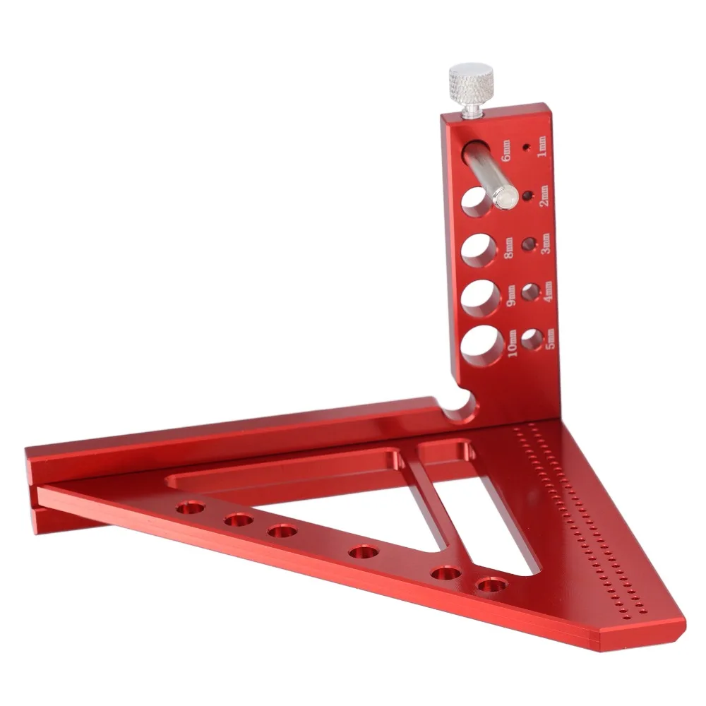 6pcs Aluminum Alloy 90 Degree Measuring Ruler 5 Inch 22.5°-90° 3D Multi-Angle Measuring Square Ruler