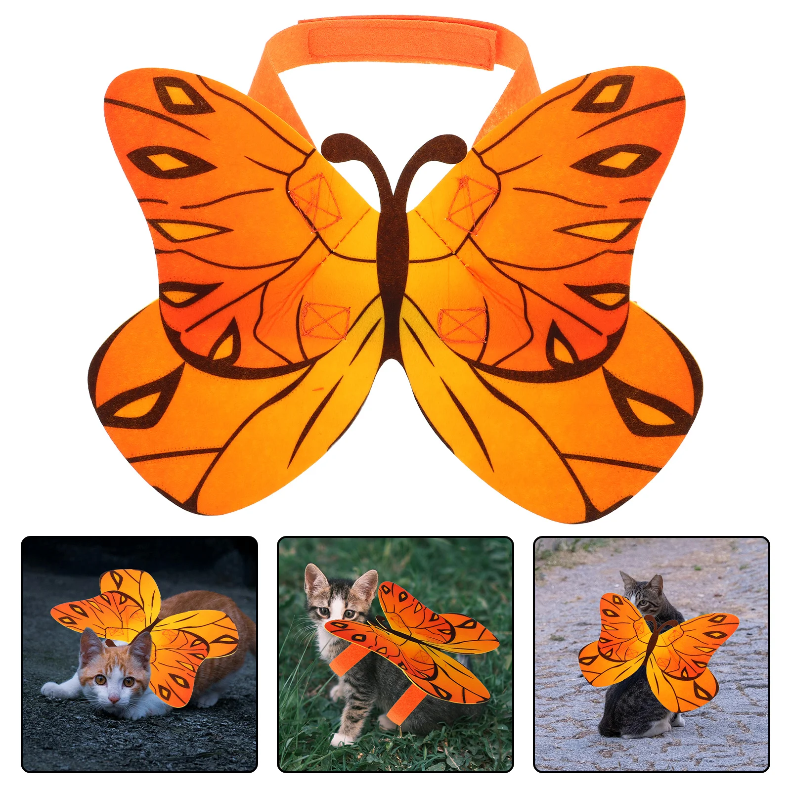 

Lightweight Pet Costume Butterfly Wings Dress Up Cute Cat Dog Halloween Party Photo Accessories Halloween Cat Costume