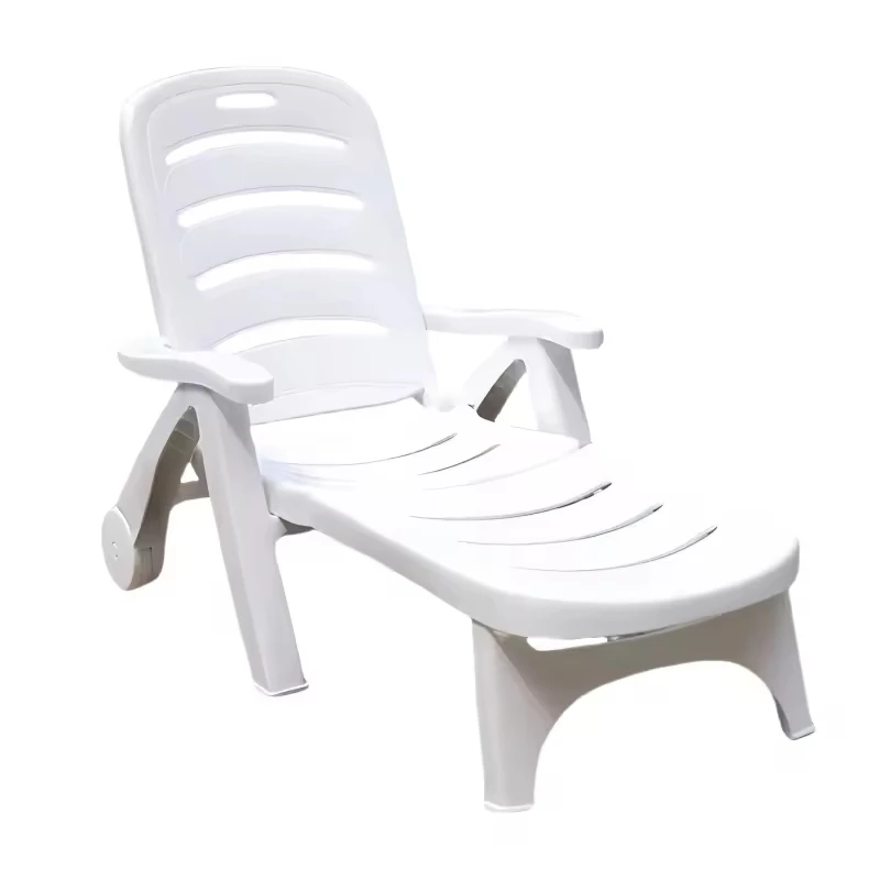 

Folding Reclining Beach Plastic Pool Chair Sunbed Lounge Beach Chair for Sale