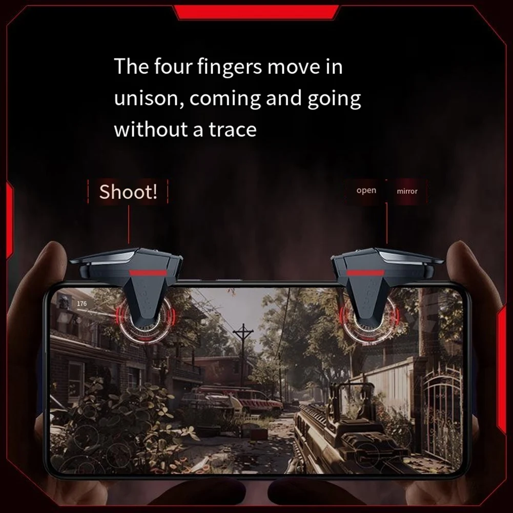 【A75T】 Mobile Phone Burst Chicken Eating Artifact L1 R1 Alloy Physical Game Triggers Gamepad Controller for Phone Universal