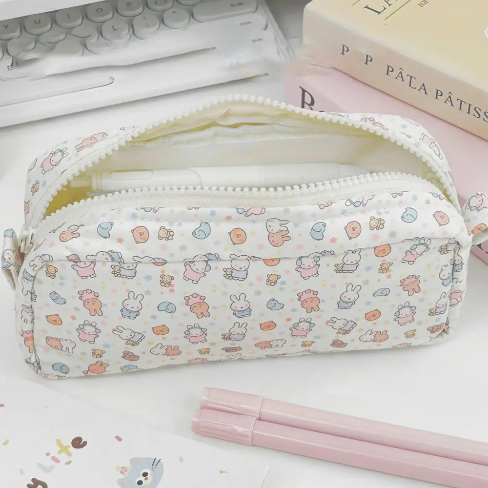 Astuccio per matite Cartoon Miffy Rabbit Astuccio per matite di grande capacità Cartoon Anime Borse portaoggetti per cancelleria Astuccio per matite per cancelleria per studenti