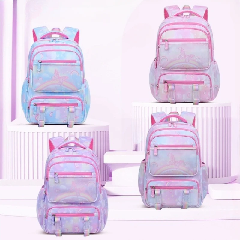 Bolsa de escola primária e média para crianças, mochilas ortopédicas para faculdade, mochila de viagem, grandes bookbags para adolescentes meninas e estudantes