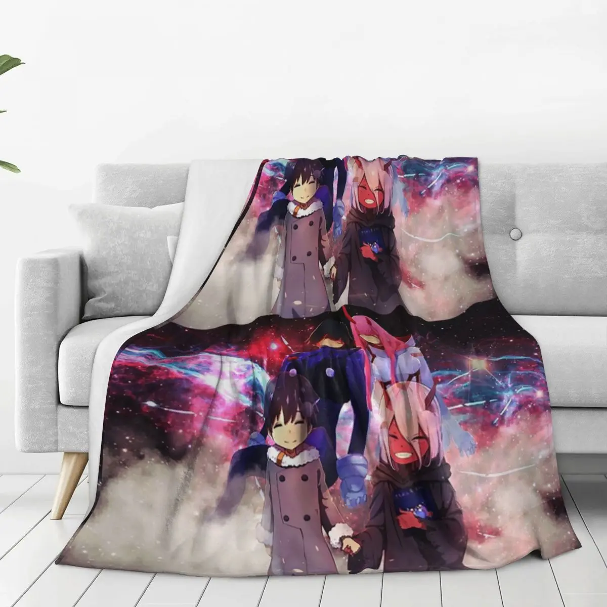 Darling In The FranXX 3 Blankets Fleece Super Soft Throw Blankets Sofa Throw Blanket For Couch Bedding Outdoor Throws Bedspread