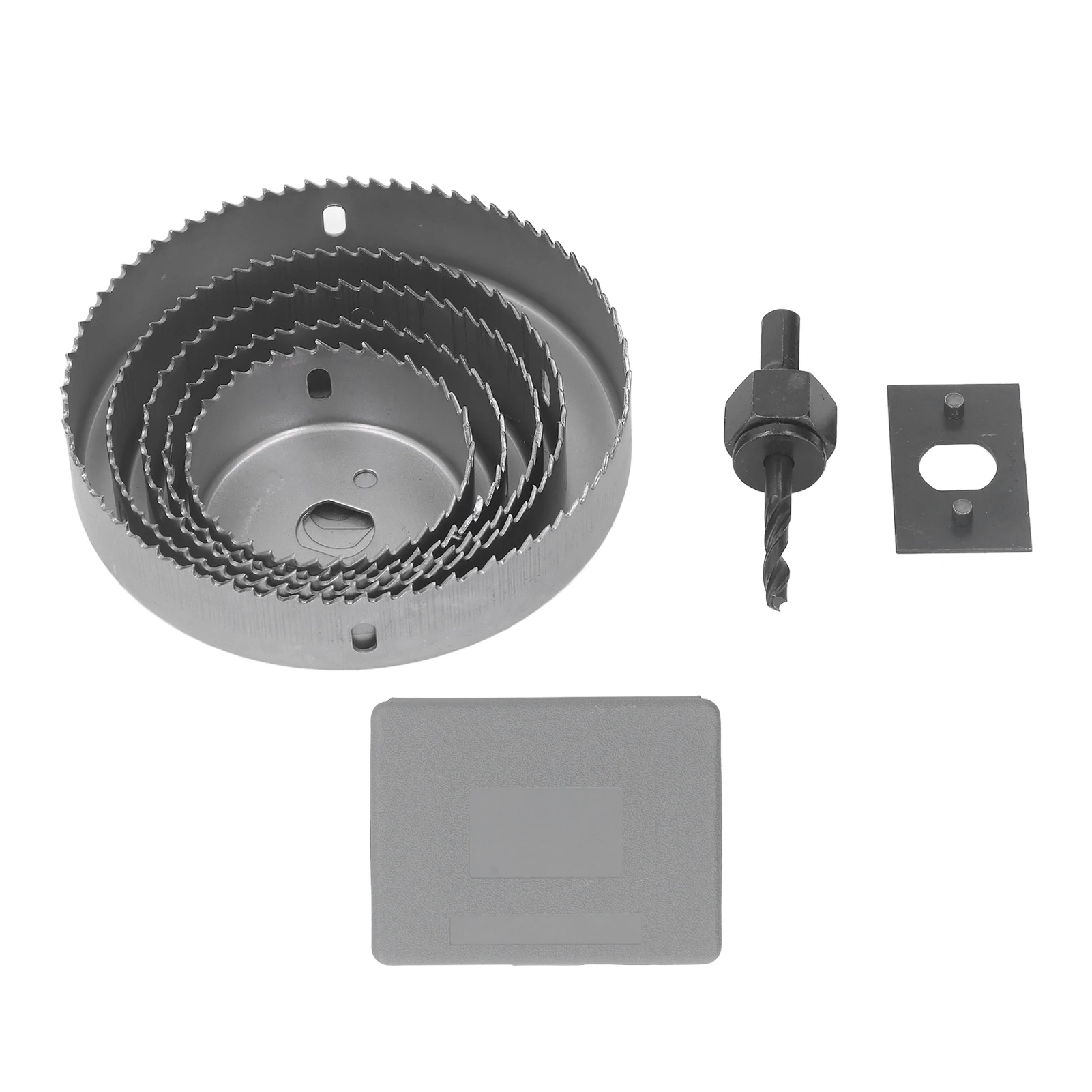 Hole Saw Kit Woodworking Sawtooth Hole Cutter Set for Metal Plastic Wood Drilling 64mm 76mm 89mm 102mm 127mm Hole Cutter Set