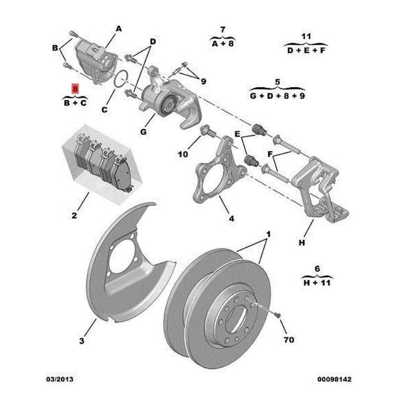

Rear Wheel Brake Emergency Caliper Motor Actuator 1617535580 For 308 T9 4008 P84 5008 II Citroen C4 2013-2021-A99D
