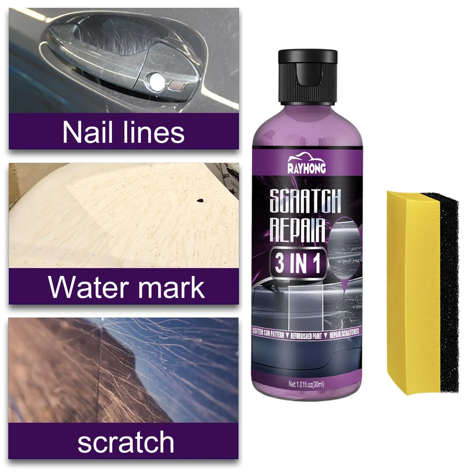 

Жидкий восковой герметик для удаления царапин автомобиля, легко использовать, 30 мл