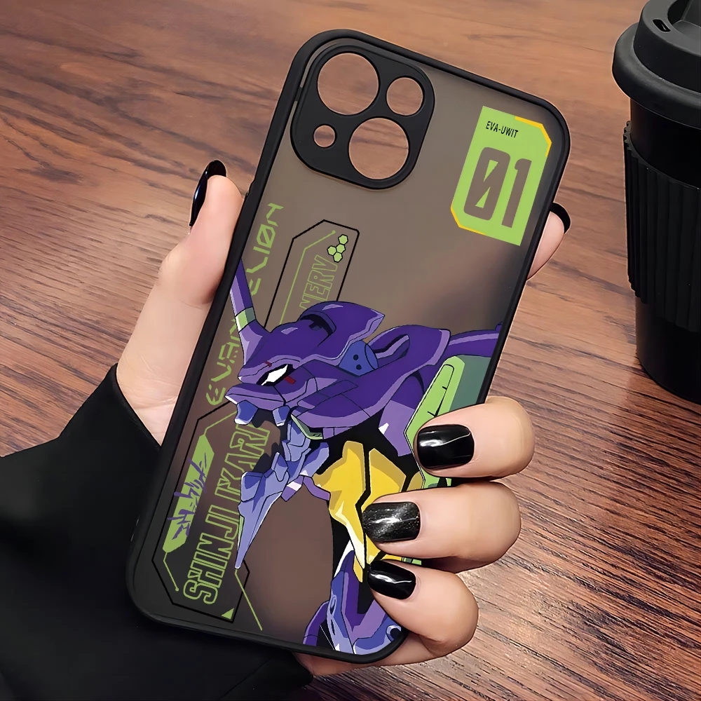 Cartoon Anime Fighter EVA-01 Cassa Del Telefono Per Samsung S24 S23 S22 S21 S20 S10 FE Nota10 Plus Ultra Lite 5G Opaco Trasparente Della Copertura