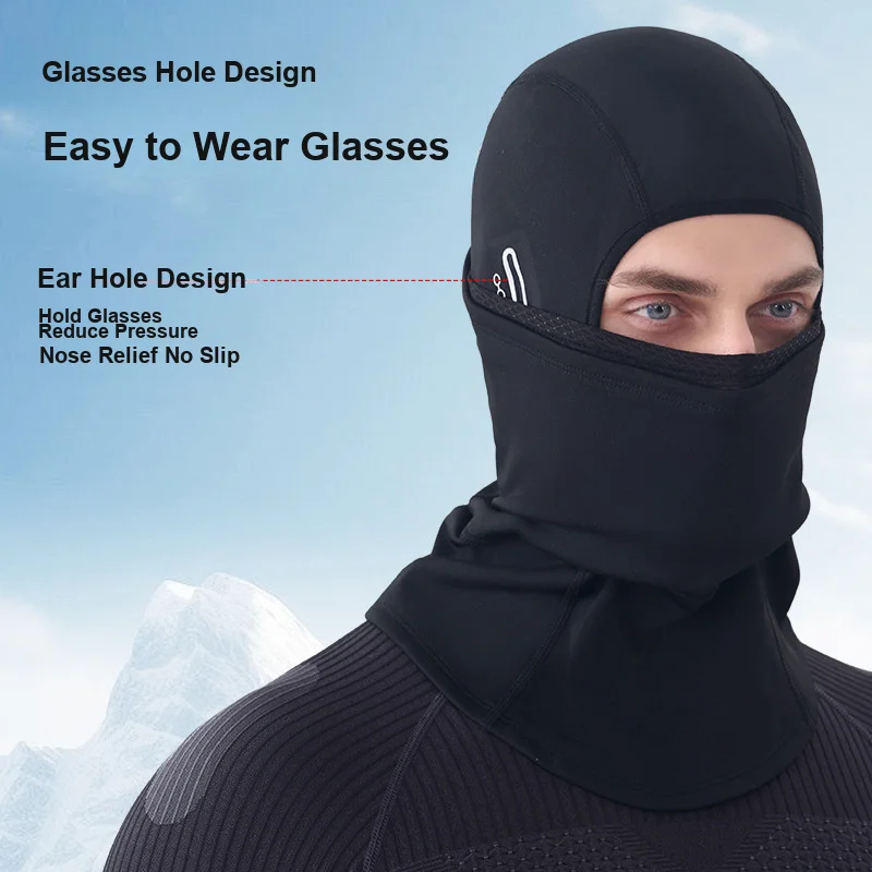 Winter Warm Riding Head Mask Windproof Cold Resistant Neck Gaiter for Motorcycle Ski and Outdoor Use for Men and Women