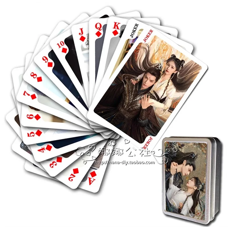 

54 Sheets/Set Till The End Of The Moon (Chang Yue Jin Ming) Poker Cards Luo Yunxi, Bai Lu Figure Game Playing Cards Cosplay Gift