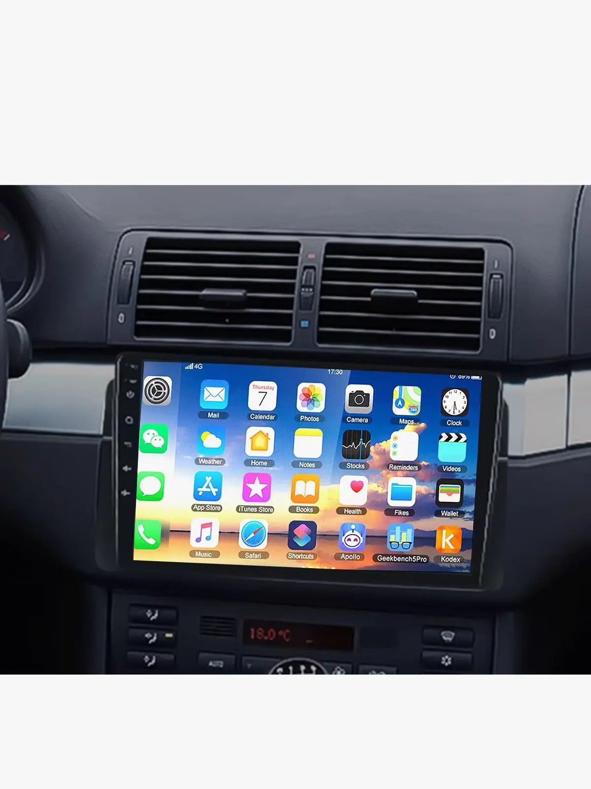 ESSGOO 9 Zoll 2+32G/4+64G Für BMW 3er E46 M3 Rover 75 MG ZT Android 15 Kabelloses Carplay Android Auto Autoradio GPS Navi FM BT RDS ASP Mirror Link IPS Touchscreen Multimedia-Videoplayer