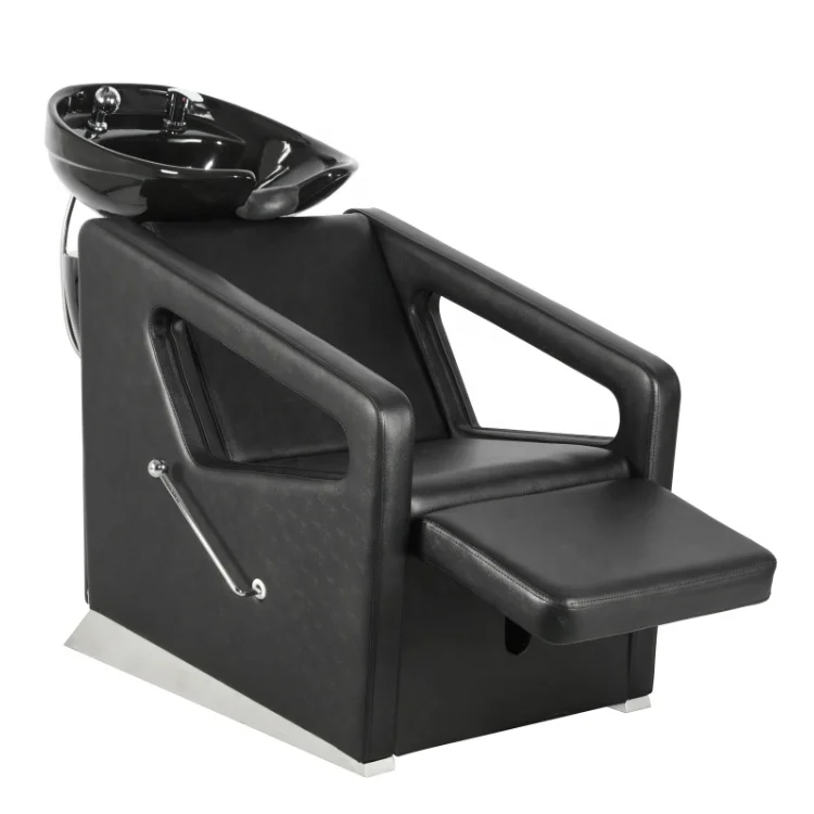 

Barber Salon Shampoo Chair with Ceramic Washing Bowl Adjustable Shampoo Chairs for Beauty Salon Massaging Shampoo Chair