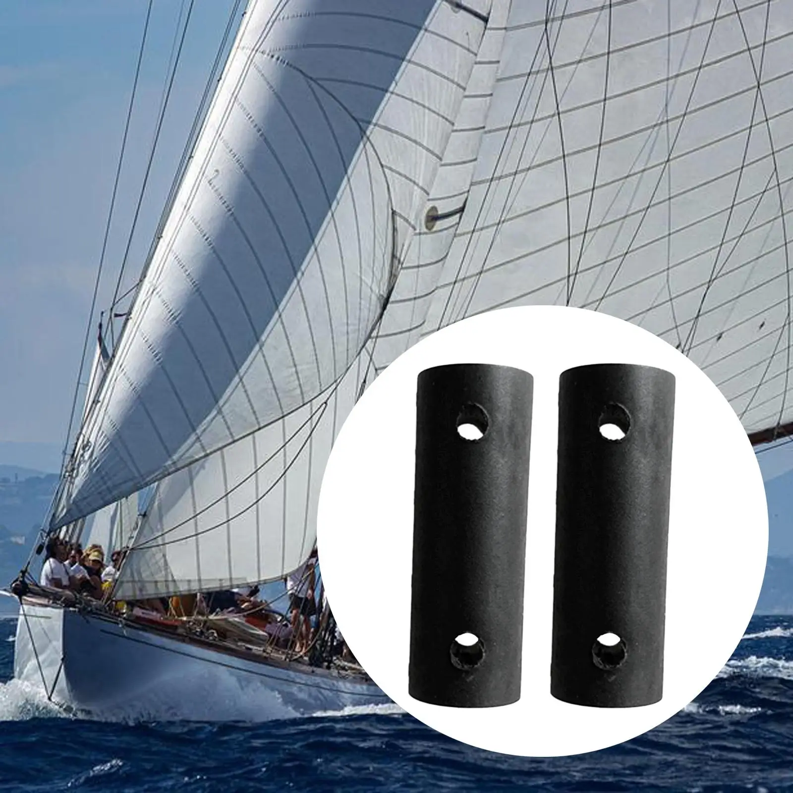 

2 Spare Tendon Joint for Mast Foot Windsurfing Part Accessories DIY Black
