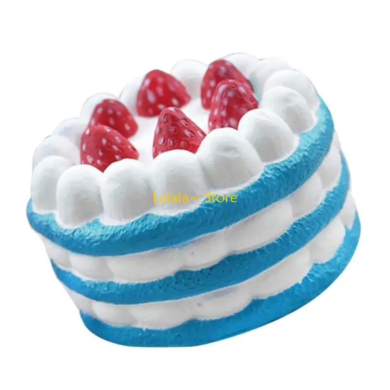 Y4QA Hamburger/Cake Sensory Stress Relief Toy Slow Rising PU Squeeze Toy Great Gift For All Ages Tension Elimination Calming