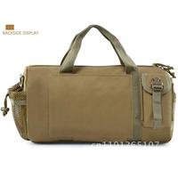 Outdoor Round Camouflage Backpack Military Hiking Bag Sports Attack Tactical Cylindrical Shoulder Bag High Capacity Handbag