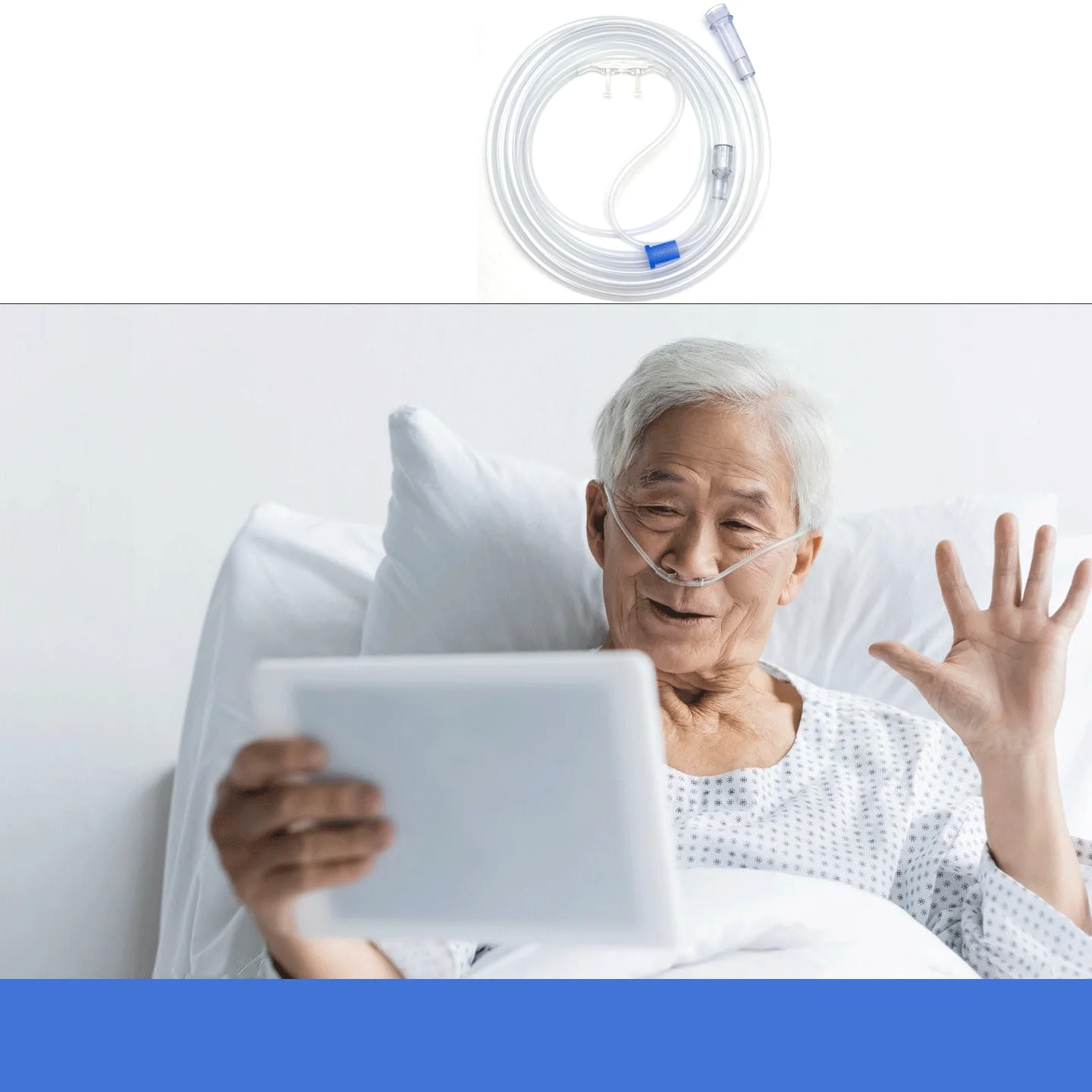 PVC/ Silicone High-Flow Hydrogen / Oxygen Nasal Cannula Headset Nasal Type Hydrogen Inhalation Machine Suction Tube 3m 2m