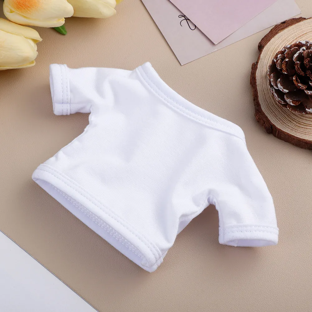 

3Pcs Small Bear Shirts Soft Short Sleeve Clothes for Stuffed Animals Reusable Decorative Clothes for Bear Summer Accessory